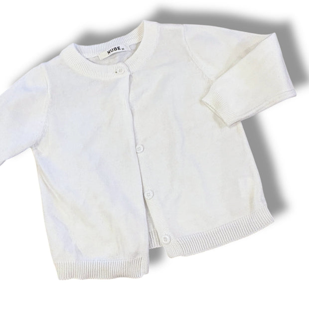 Size 18-24 month Nube white cardigan Default Title / 18-24 month / Boy
