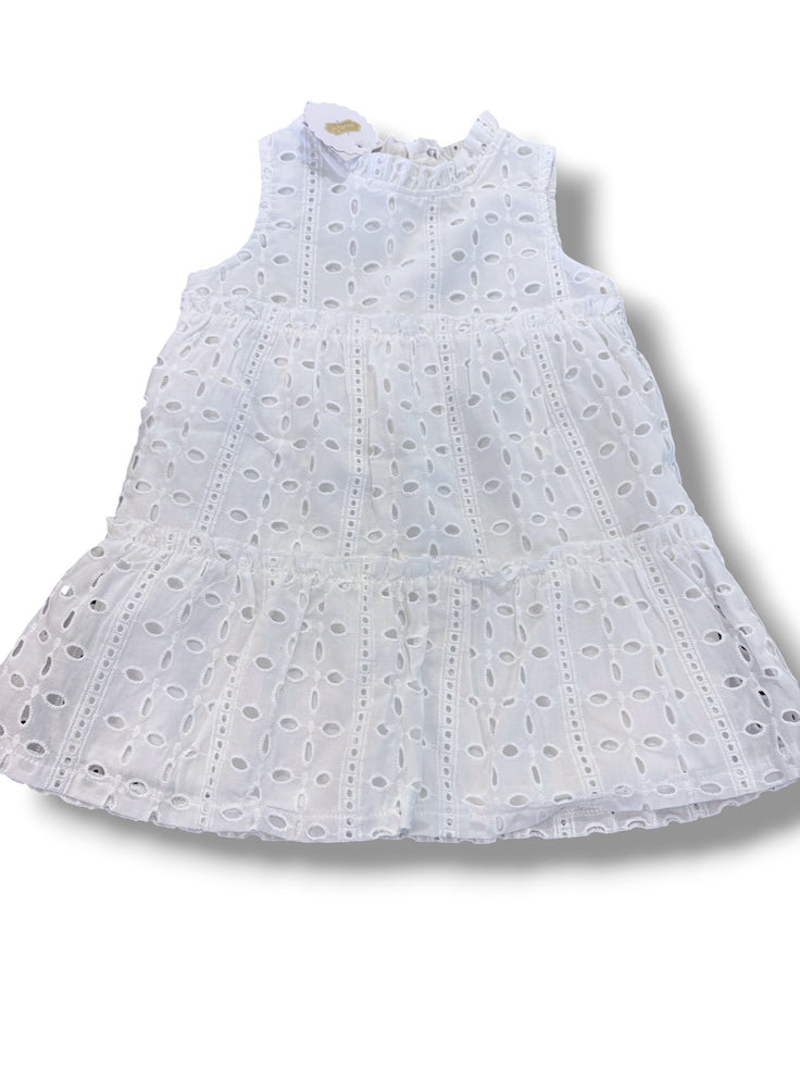 Size 12-18 month Mudpie white eyelet dress NWT Default Title / 12-18 month / Girl