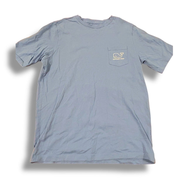 Size 12-14 (M) Vineyard Vines light blue pocket tee w/ white whale Default Title / 14-Dec / Boy