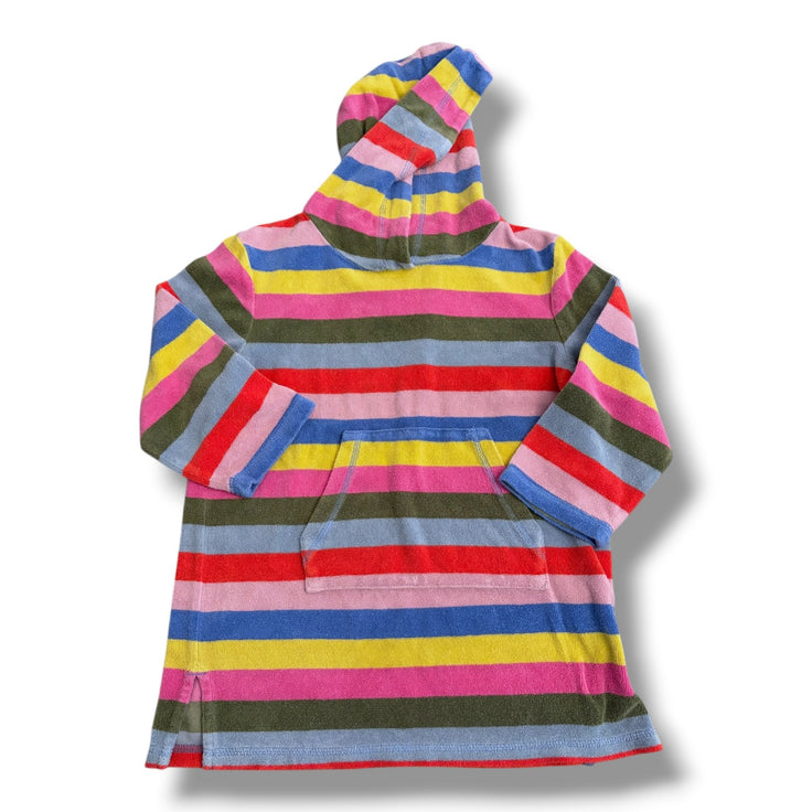 Size 5-6 Boden rainbow strip long sleeve hooded terry swim cover up Default Title / 6-May / Girl