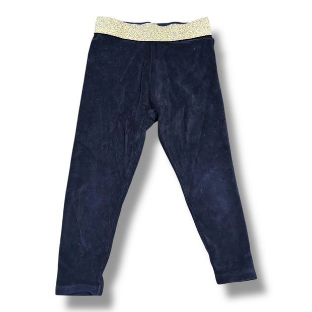 Size 2-3 Boden navy velour leggings w/ gold sparkly waistband Default Title / 3-Feb / Girl