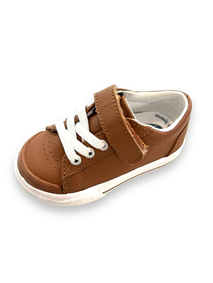 Size 4 toddler Footmates brown velcro shoes Default Title / 4 / -