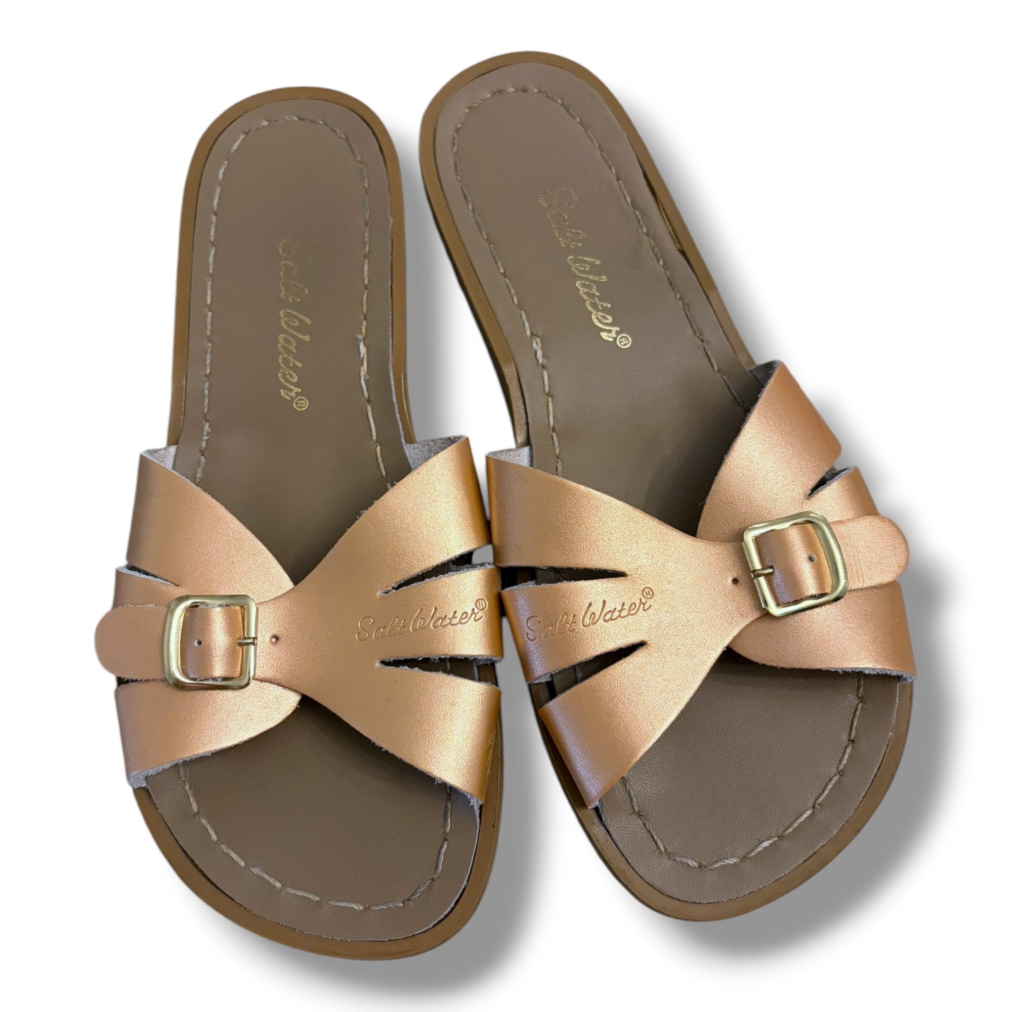 Size 3 Salt Water Sandal rose gold slides Default Title / 3 / Girl