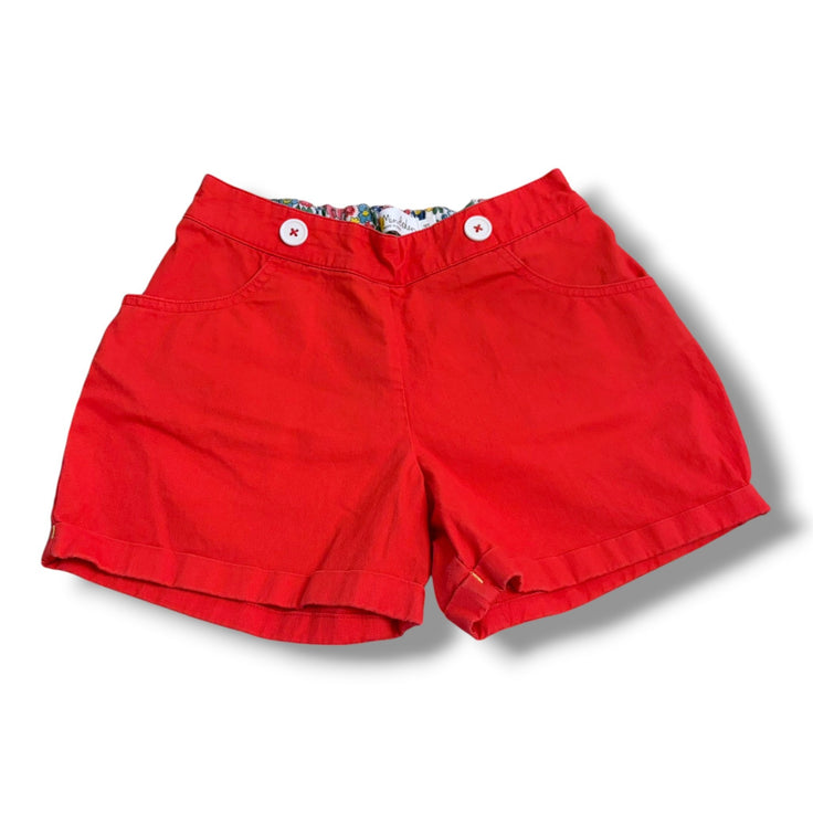 Size 10 Boden red shorts with white buttons Default Title / 10 / Girl