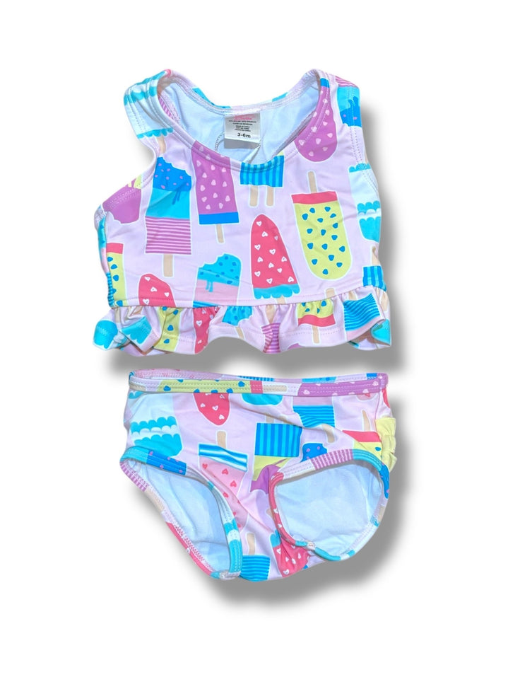Size 3-6 month Ruffle Butts pink popsicle two-piece swim suit NWT Default Title / 3-6 month / Girl