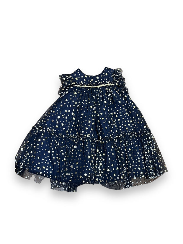 Size 18 month Pastourelle by Pippa and Julie navy tulle dress with stars Default Title / 18 month / Girl