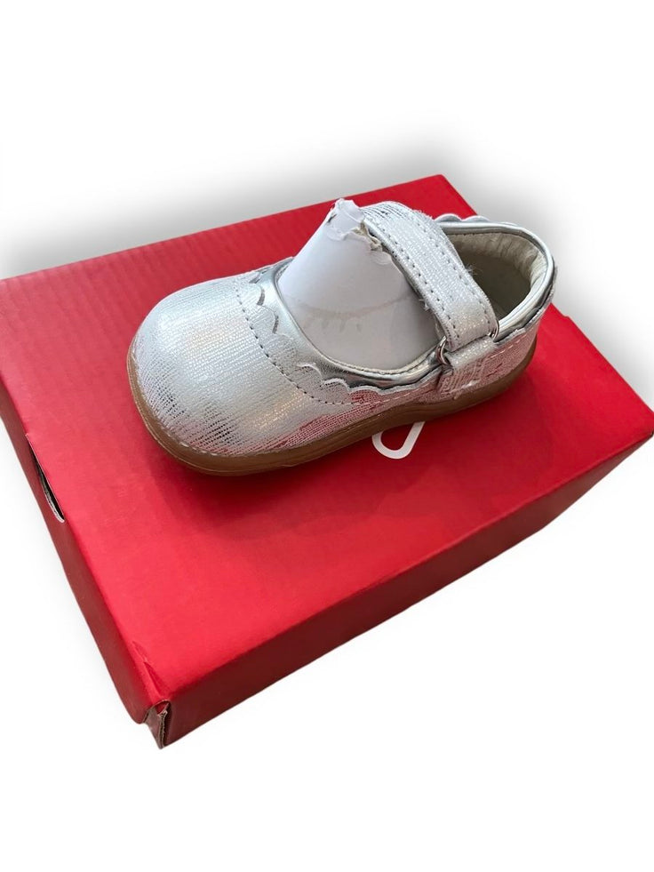 Size 5 toddler See Kai Run brushed metalic with scallop mary janes Default Title / 5 / -