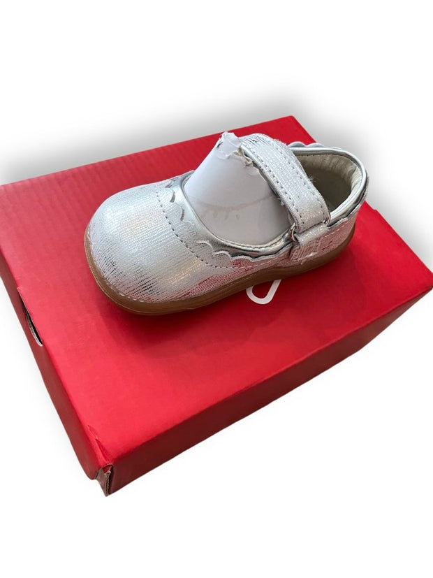 Size 5 toddler See Kai Run brushed metalic with scallop mary janes Default Title / 5 / -