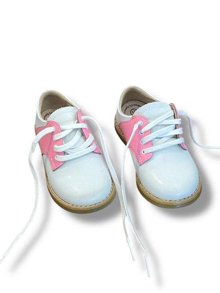 Size 5.5 Footmates pink and white saddle shoe Default Title / 5.5 / -