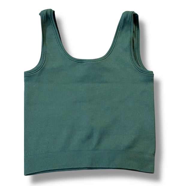 Size 8-10 (M) Athleta dark green ribbed cropped tank Default Title / 10-Aug / Girl