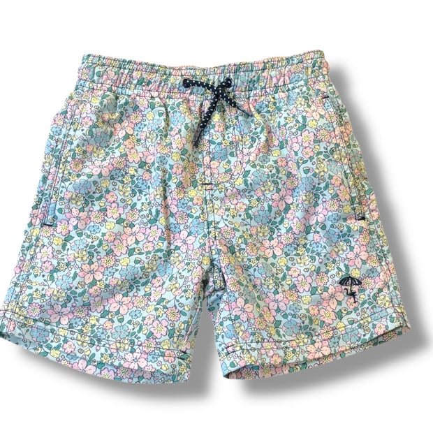 Size 4T Shade Critters sage green w/ floral pattern swim trunks Default Title / 4 / Boy