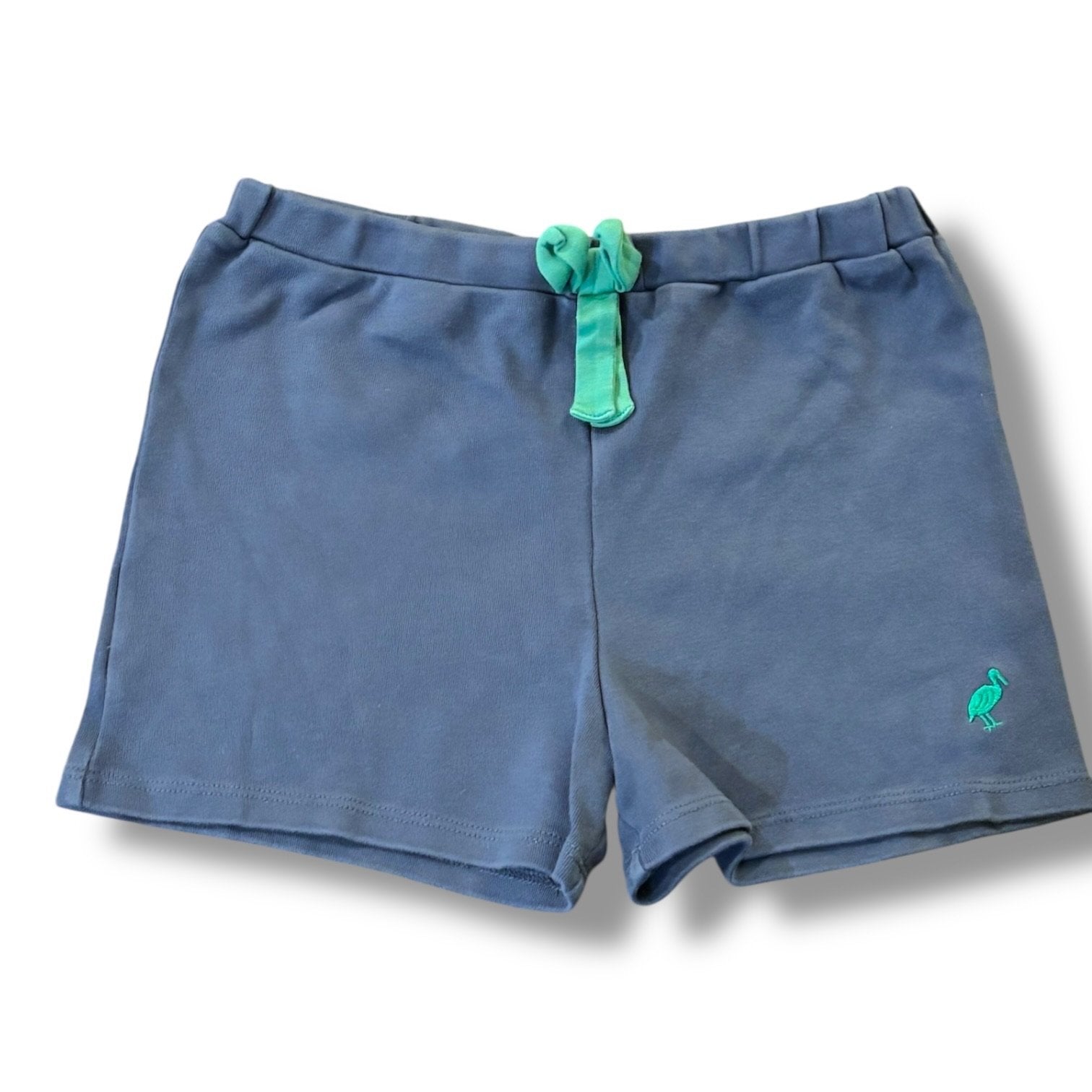 Size 8 TBBC navy pull-on shorts w/ green bow, stork Default Title / 8 / Girl