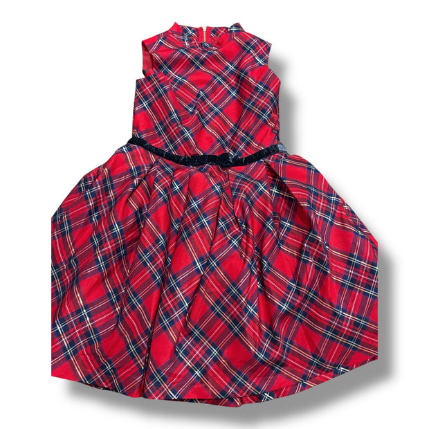 Size 10 American Girl red plaid dress w/ black sparkly belt Default Title / 10 / Girl