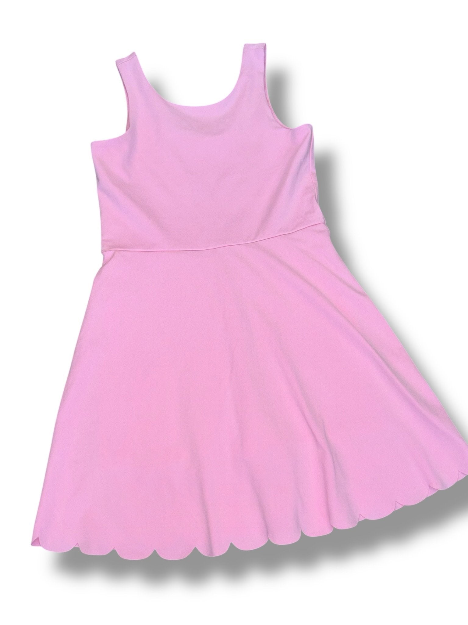 Size 12 Crewcuts bubblegum pink athletic dress w/ scalloped hem Default Title / 12 / Girl