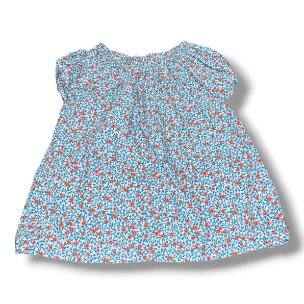 Size 12 month Bonheur Du Jour white smocked dress w/ pink/blue flowers Default Title / 12 / Girl