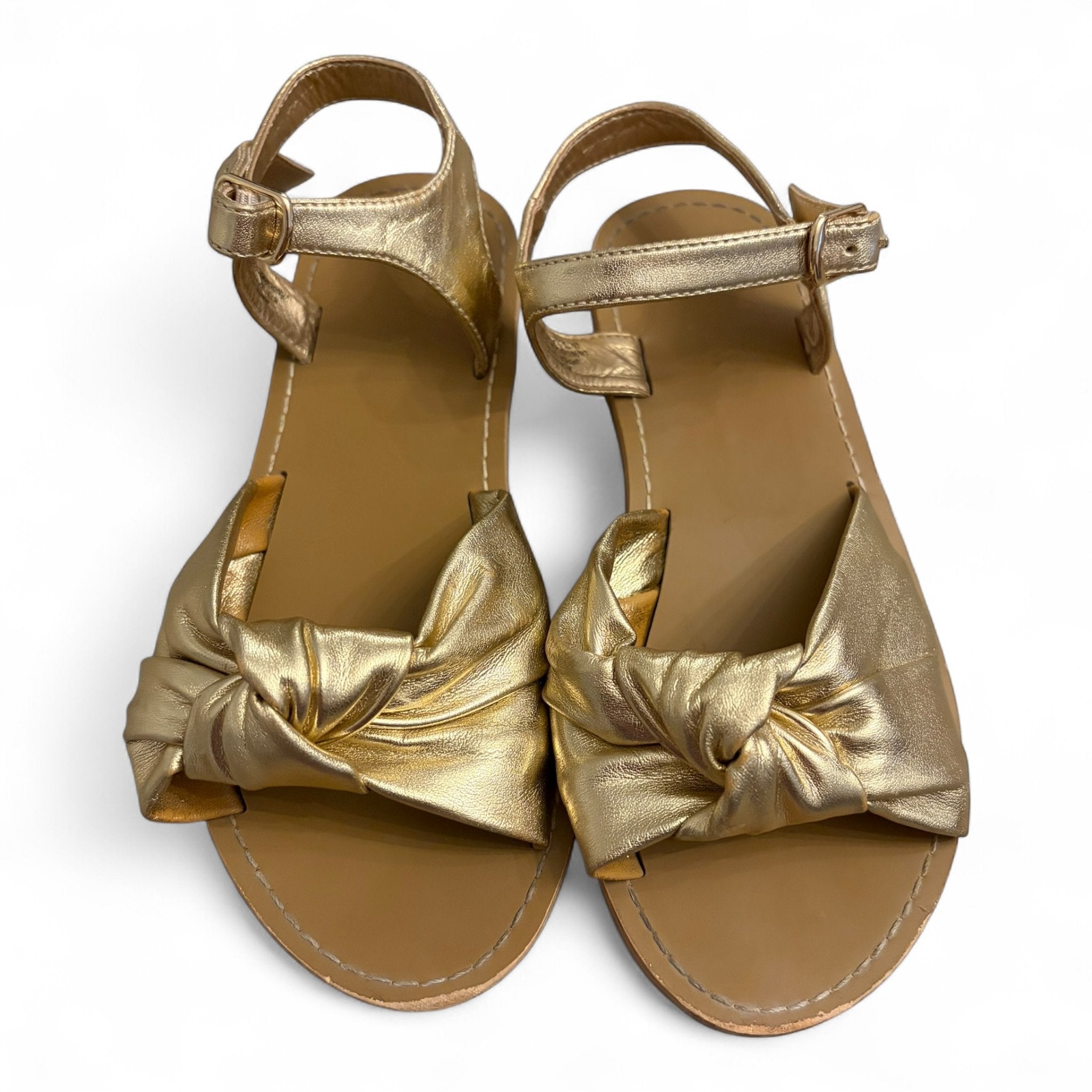 Size 13 J Crew sandals with gold bows Default Title / 13 / -