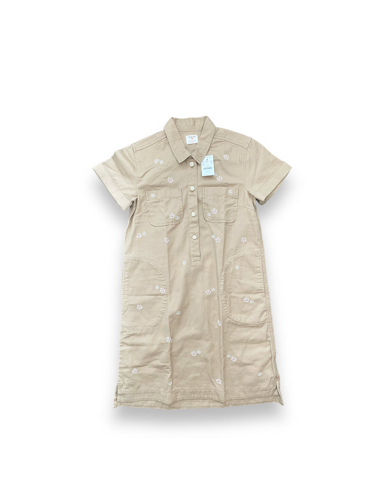 Size 14 Crewcuts tan dress with flowers NWT Default Title / 14 / Girl
