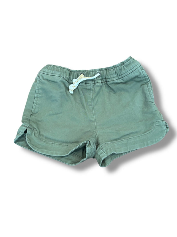 Size 5 Crewcuts army green chino shorts w/ white/gold drawstring Default Title / 5 / Girl