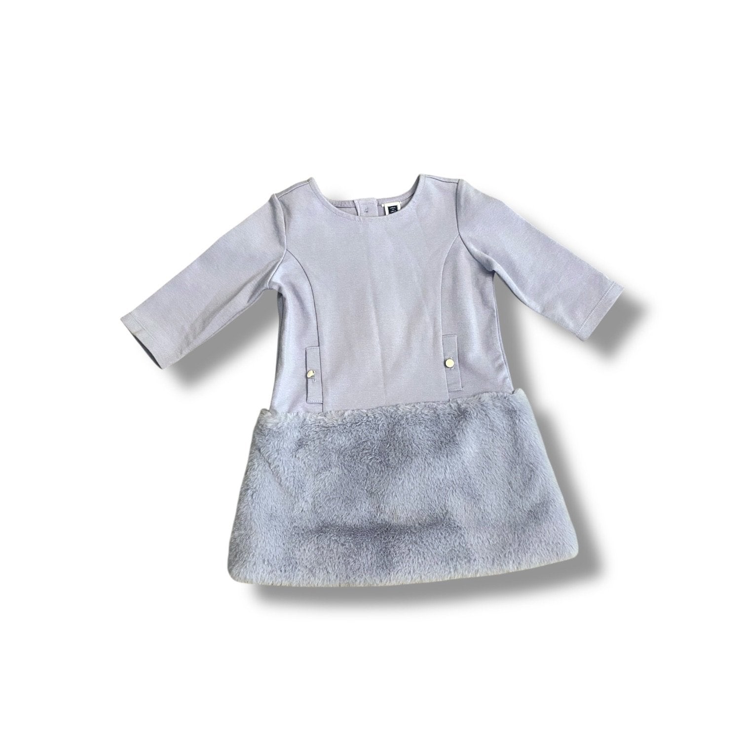 Size 2 Janie and Jack lilac sweater dress with fur bottom Default Title / 2 / Girl