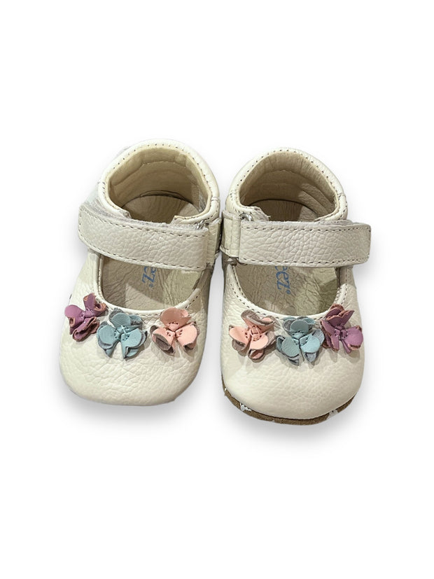 Size 3-6 month Robeez white floral mary janes, new in box Default Title / 3-6 month / -