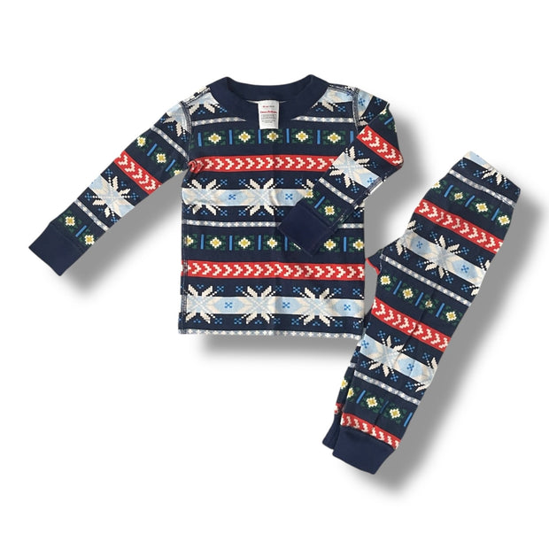 Size 2 Hanna Andersson navy snowflake pattern pjs Default Title / 2 / -