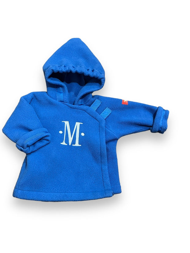 Size 9 month Widgeon blue fleece jacket with M monogram Default Title / 9 month / Boy