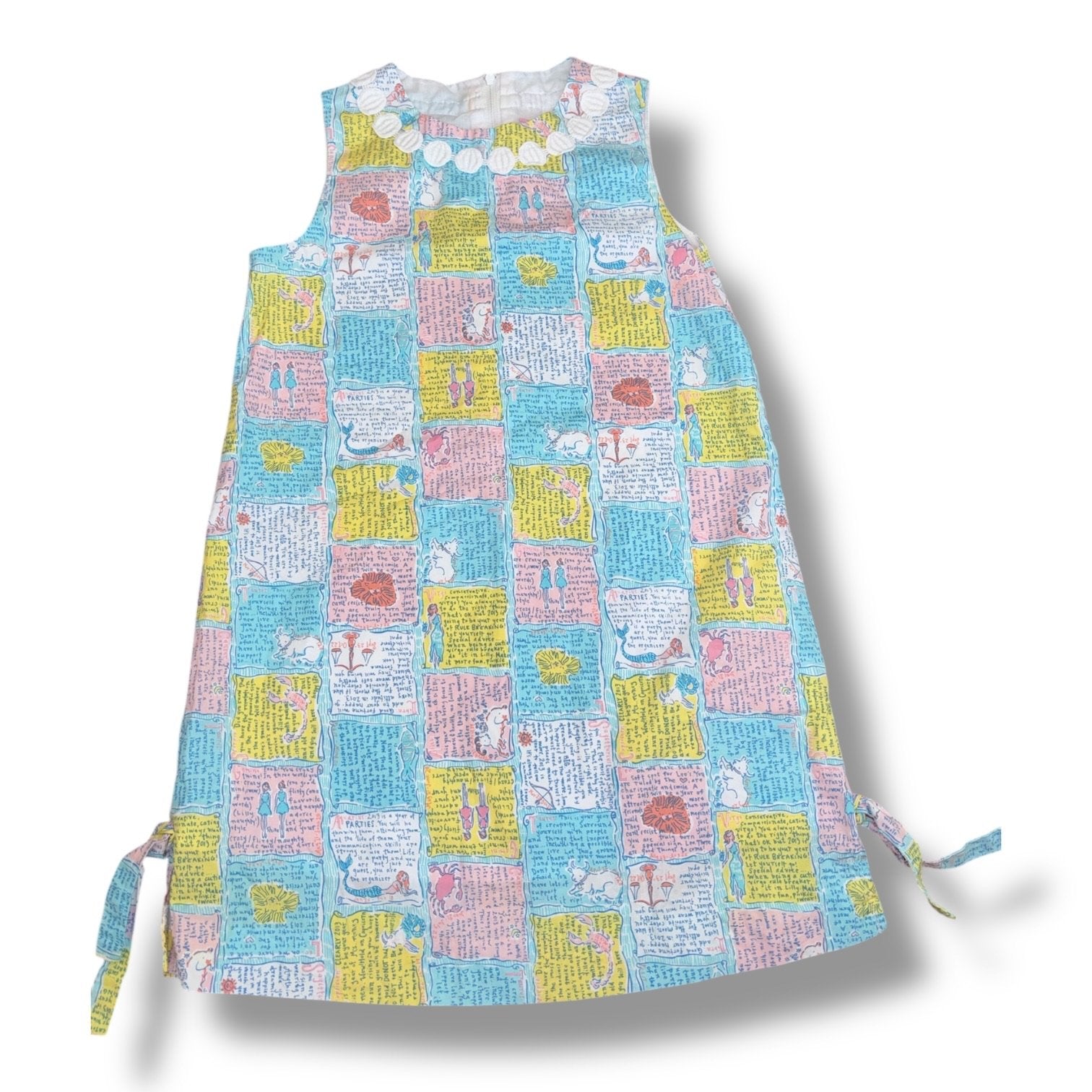 Size 10 Lilly Pulitzer pastel blue/pink/yellow jumper w/ astrological horoscopes Default Title / 10 / Girl