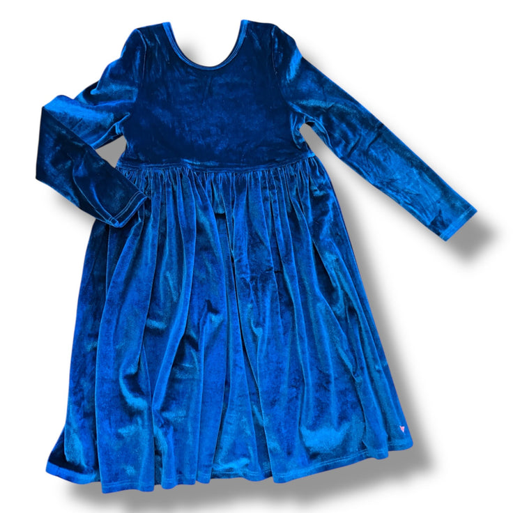 Size 10 Pink chicken teal velour dress Default Title / 10 / Girl