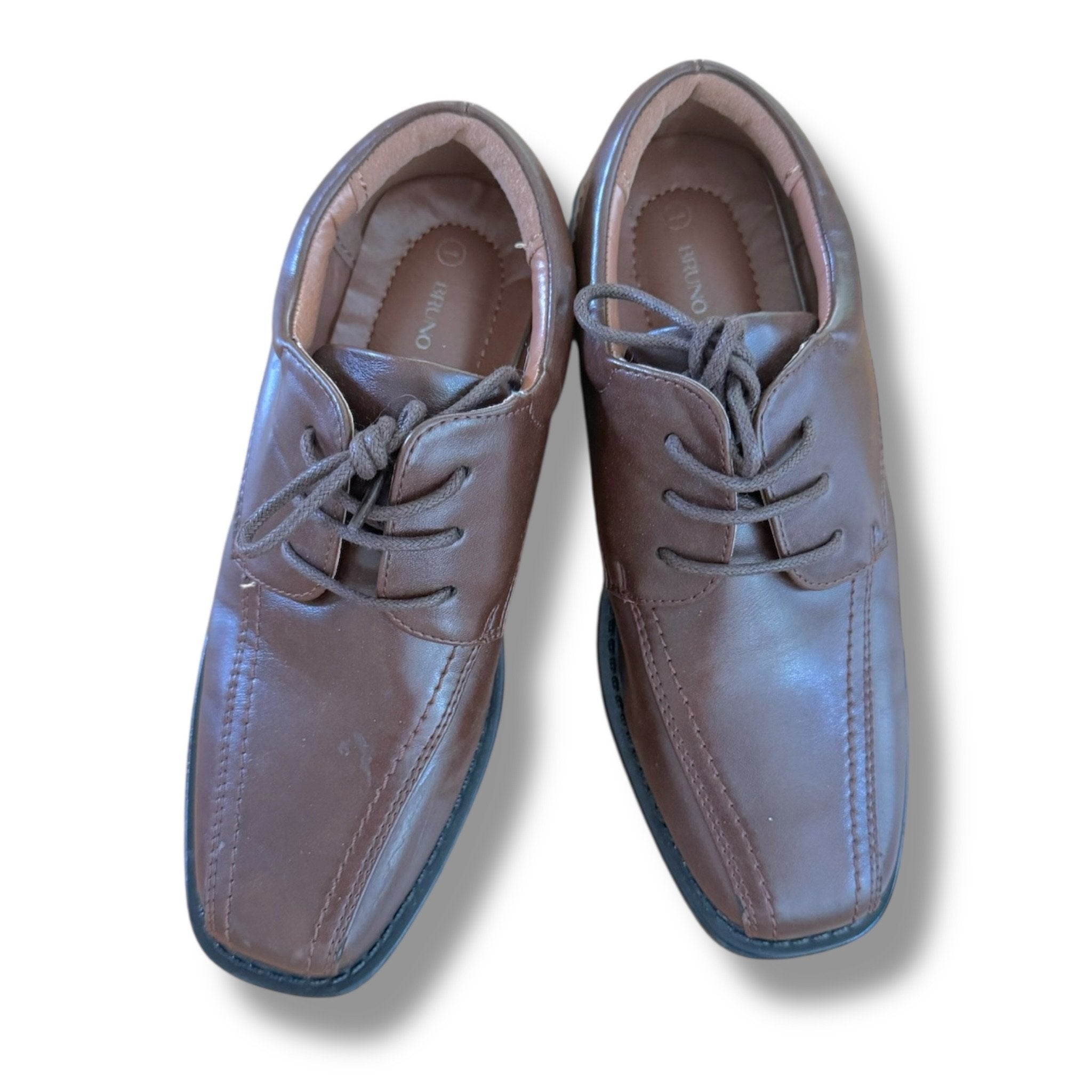 Size 1 Bruno Maro brown lace dress shoes Default Title / 1 / Boy
