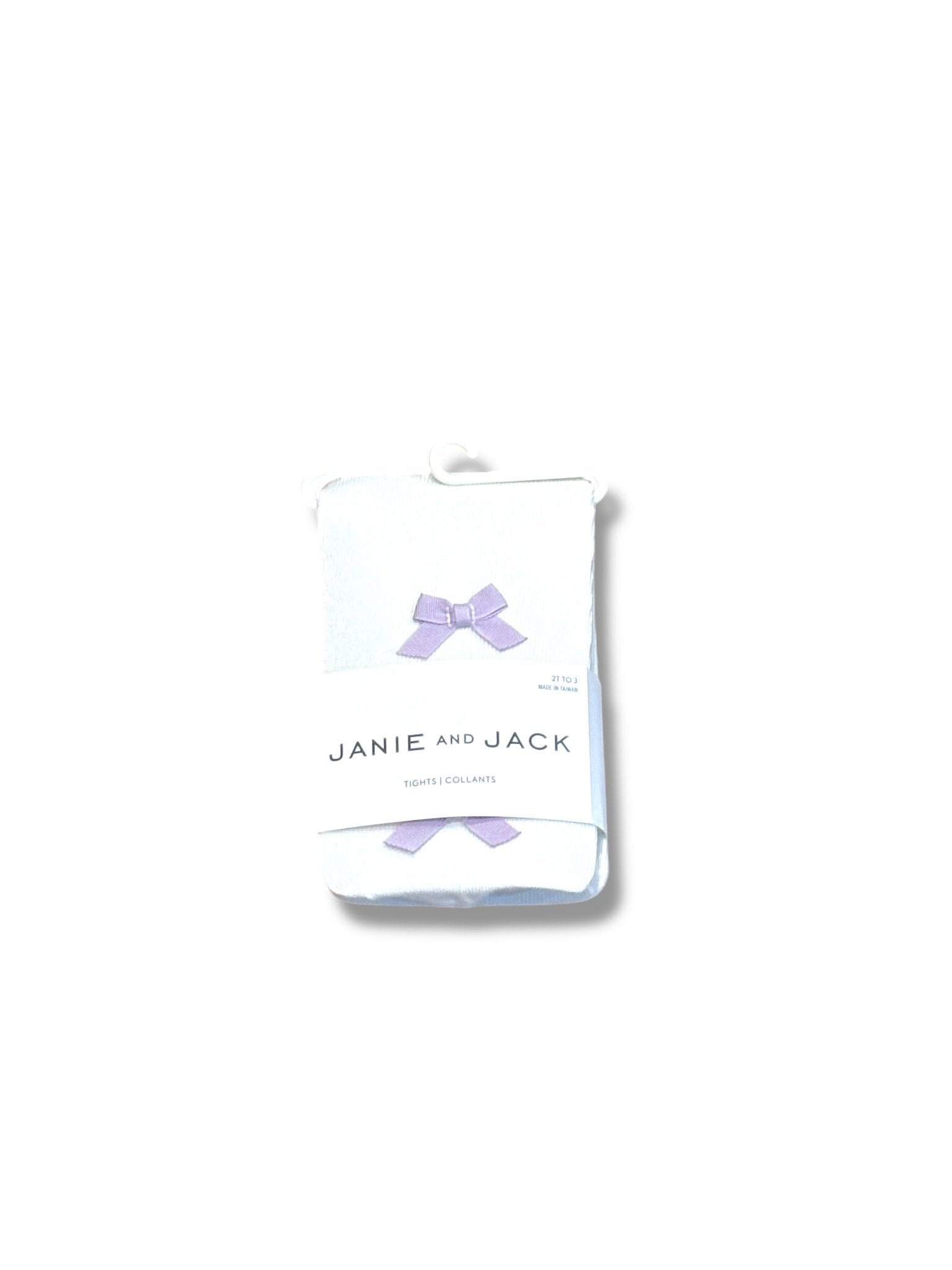 Size 2-3 Janie and Jack off-white tights with lavender bows NWT Default Title / 3-Feb / -