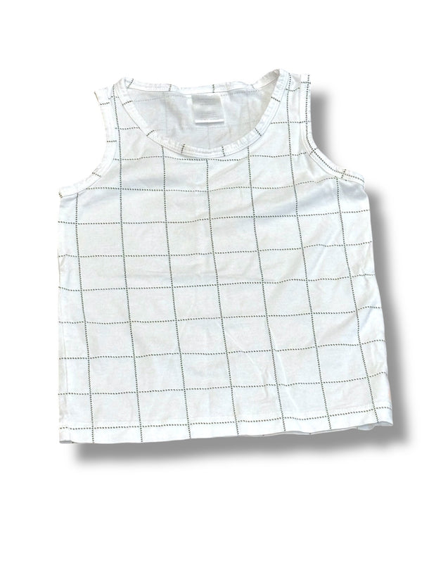 Size 2 Tiny Cottons black/white window pane sleeveless shirt Default Title / 2 / Girl