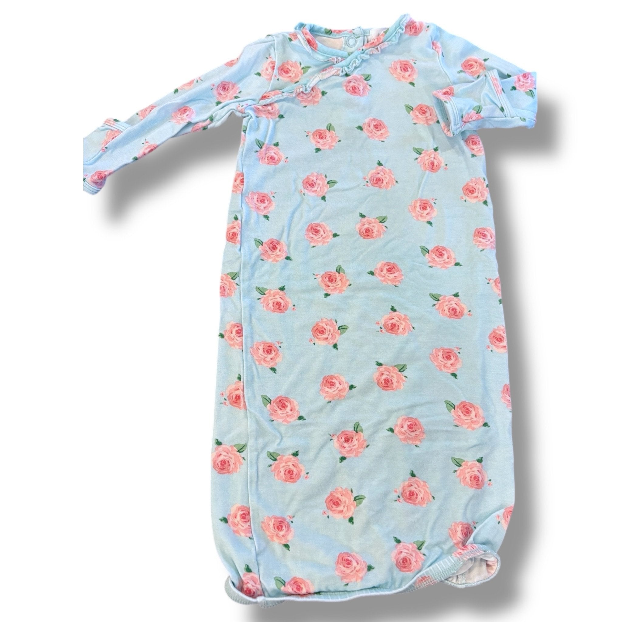 Size 0-3 month Angel dear aqua, pink rose gown Default Title / 0-3 month / Girl