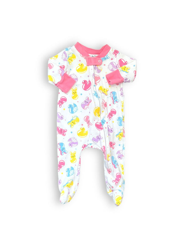 Size 3 month Magnolia baby peeps sleeper footie Default Title / 3 / Girl
