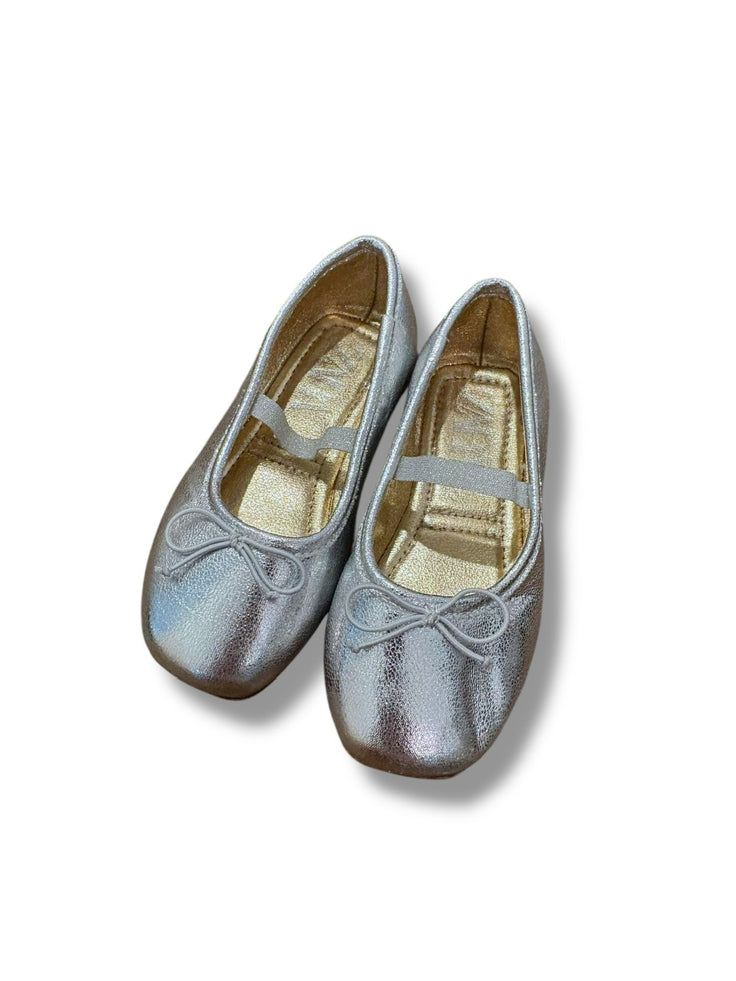 Size 6 toddler Zara metalic silver ballet flats Default Title / 6 / -