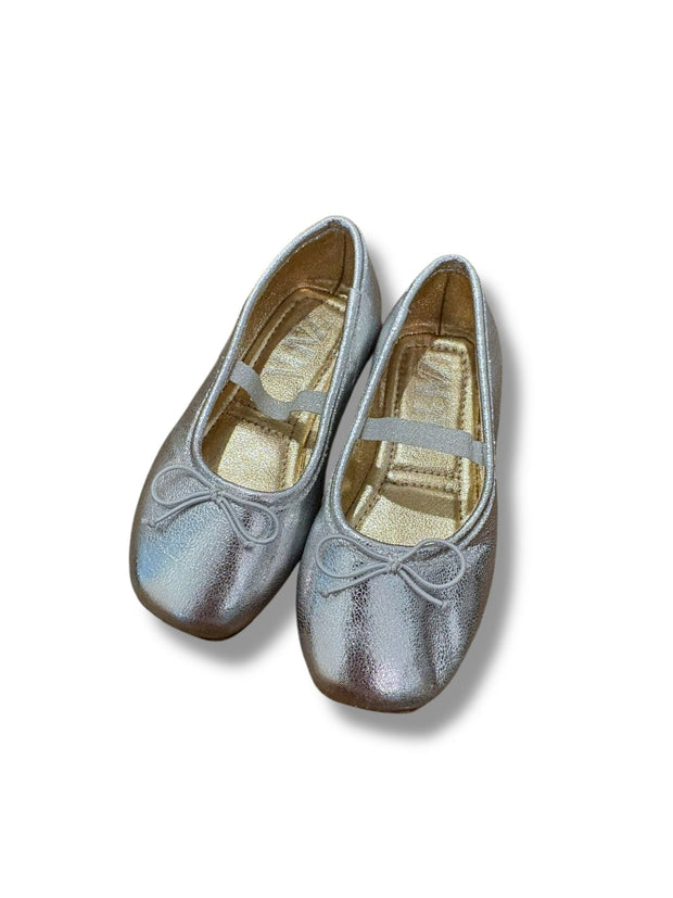 Size 6 toddler Zara metalic silver ballet flats Default Title / 6 / -