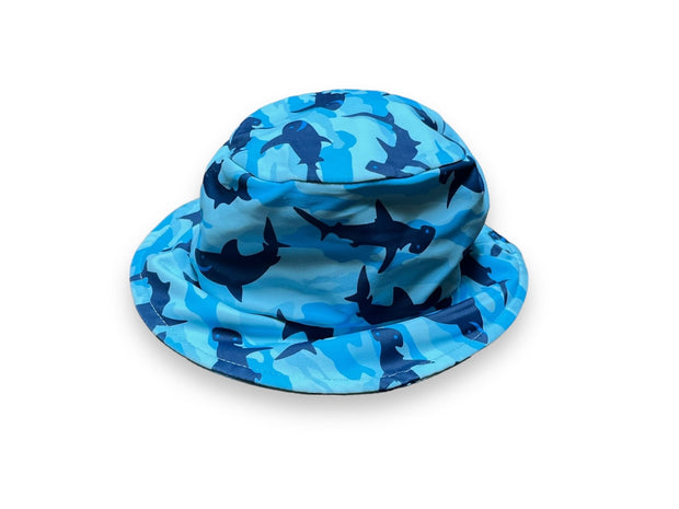 Size 6-9 month Mudpie blue shark swim hat Default Title / 6-9 month / -