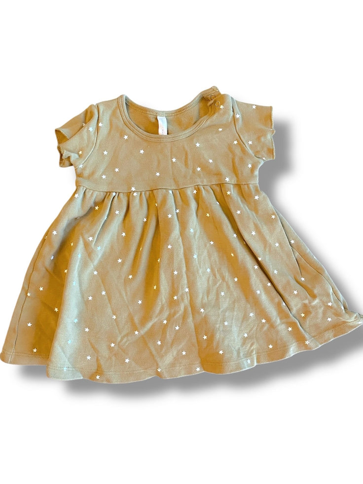 Size 12-18 month Quincy Mae brown dress with white stars Default Title / 12-18 month / Girl