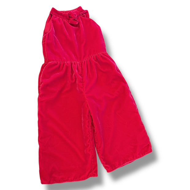 Size 2 Janie and jack red velvet tank romper Default Title / 2 / Girl