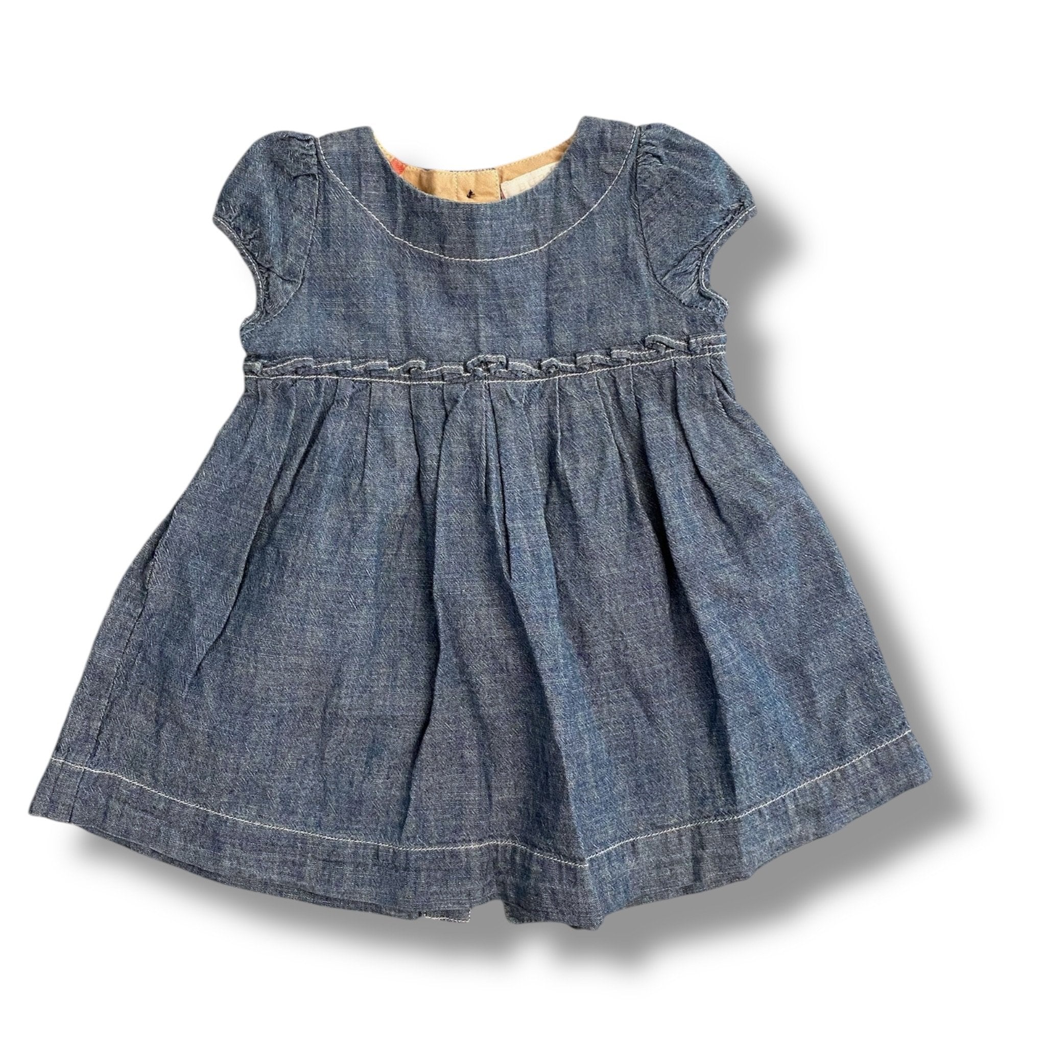 Size 6 month Burberry chambray dress Default Title / 6 month / Girl