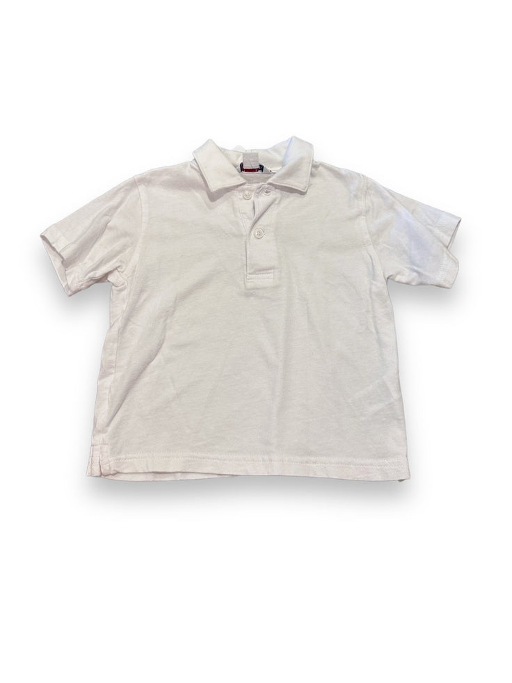 Size 3 Kitestrings white short sleeve polo Default Title / 3 / Boy