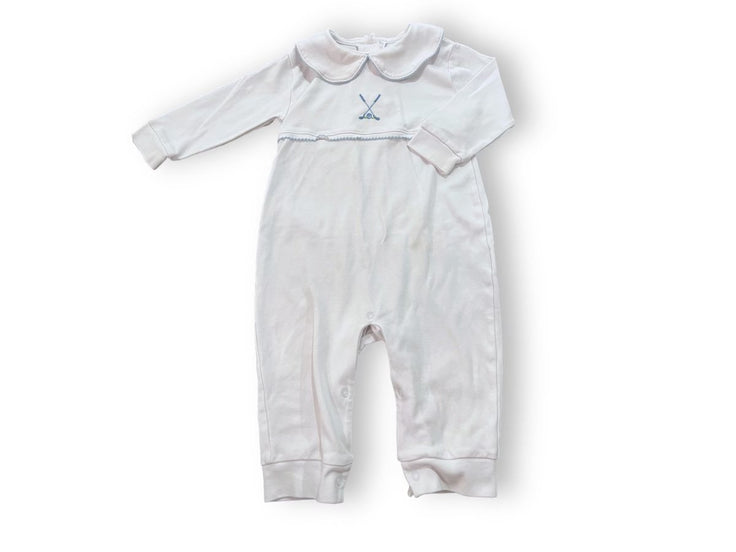 Size 12 month Little English long sleeve romper with golf clubs Default Title / 12 / Boy