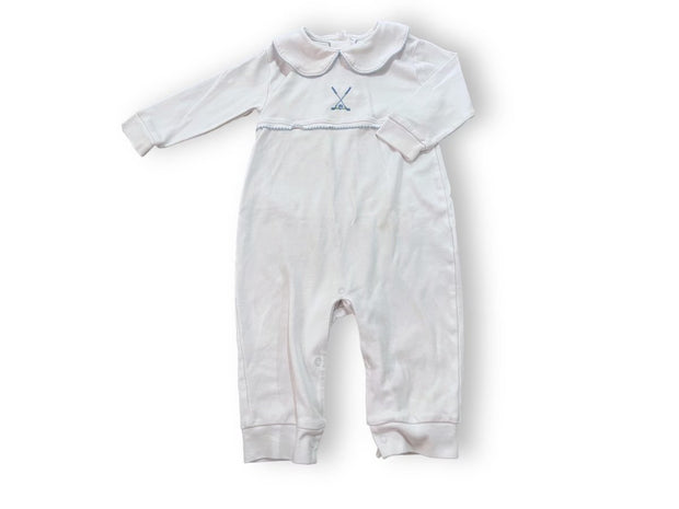 Size 12 month Little English long sleeve romper with golf clubs Default Title / 12 / Boy