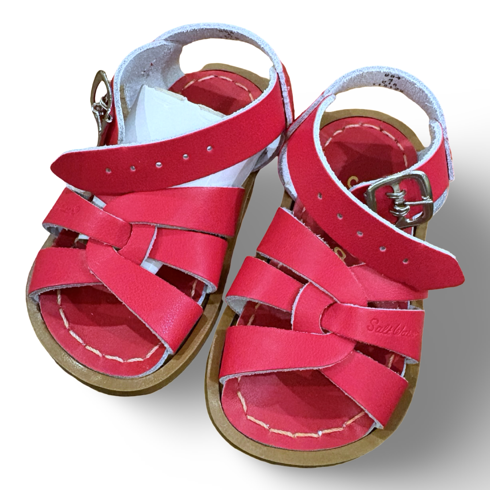 Size 4 toddler Sun-San Saltwater red sandals - new Default Title / 4 / -