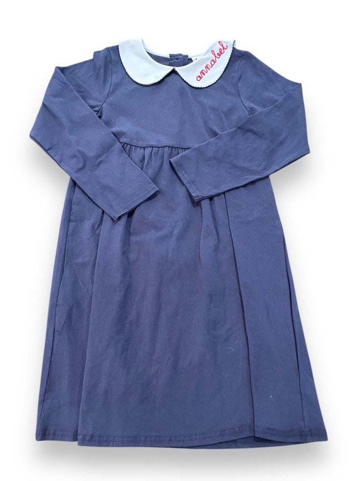 Size 10 Jelly Bean "Annabelle" navy dress with white peter pan collar Default Title / 10 / Girl