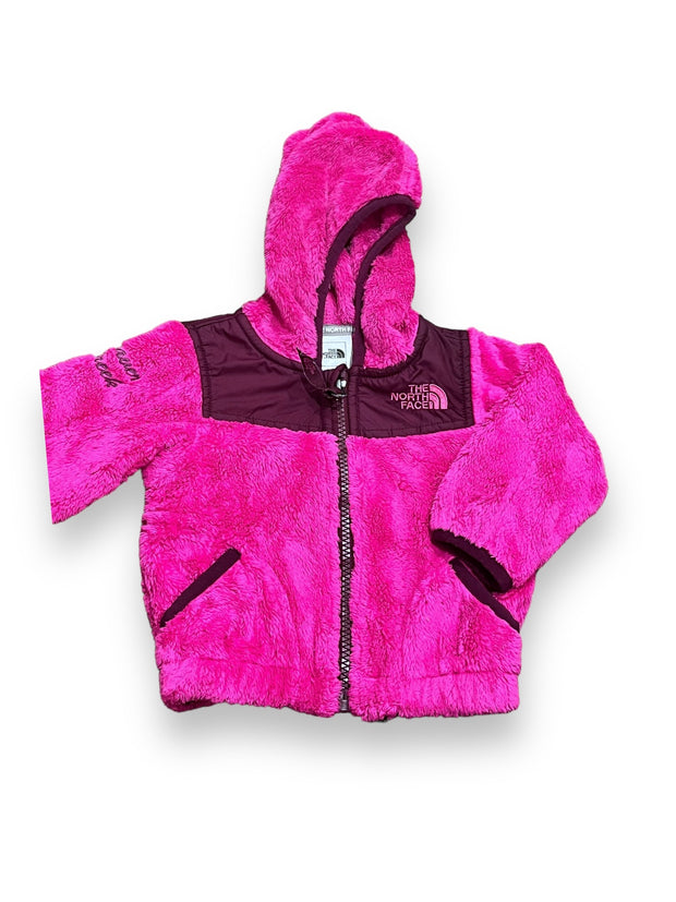 Size 3-6 month Northface hot pink fleece hooded jacket, beaver creek Default Title / 3-6 month / Girl