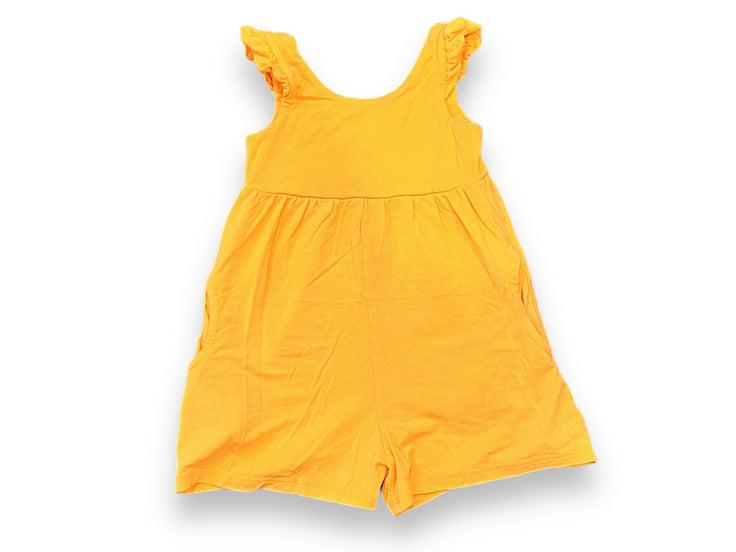 Size 2 Remi girl orange knit tank romper Default Title / 2 / Girl
