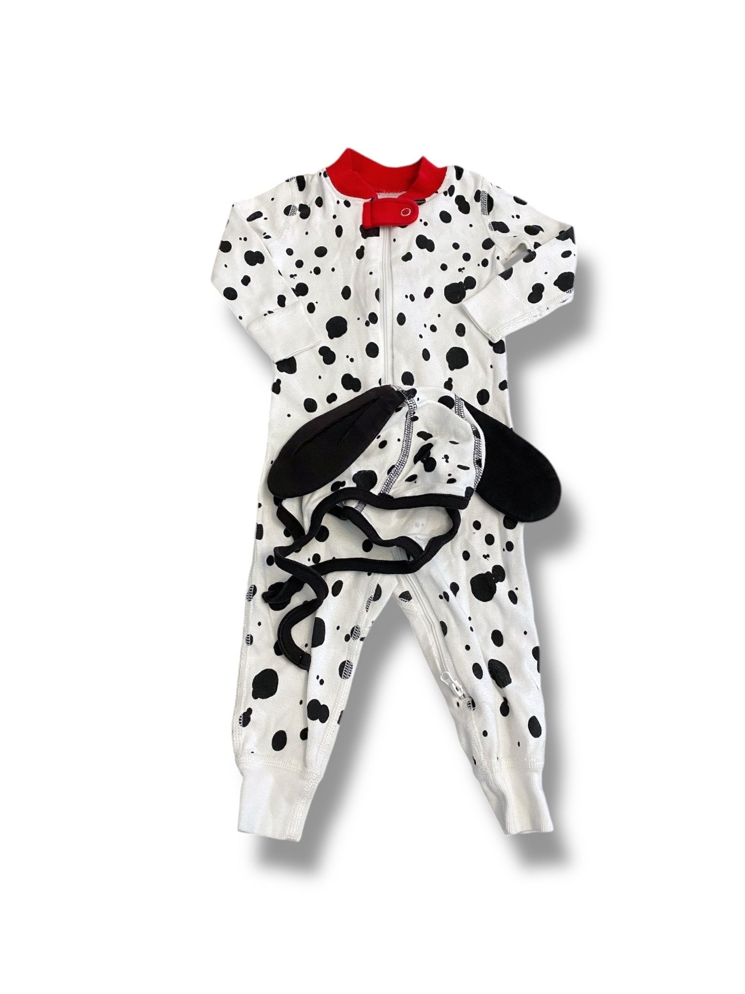Size 6-12 month Hanna Andersson dalmation sleeper with matching hat Default Title / 6-12 month / Boy