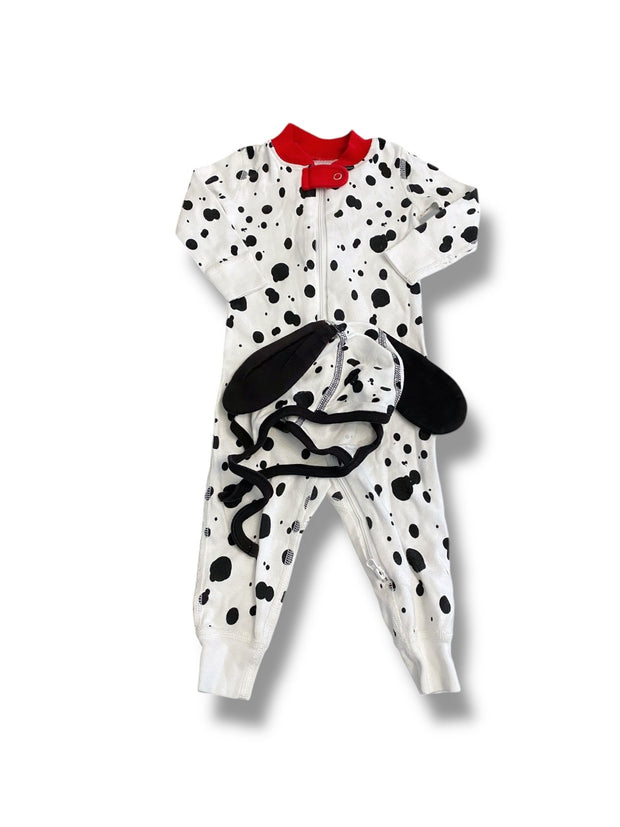 Size 6-12 month Hanna Andersson dalmation sleeper with matching hat Default Title / 6-12 month / Boy