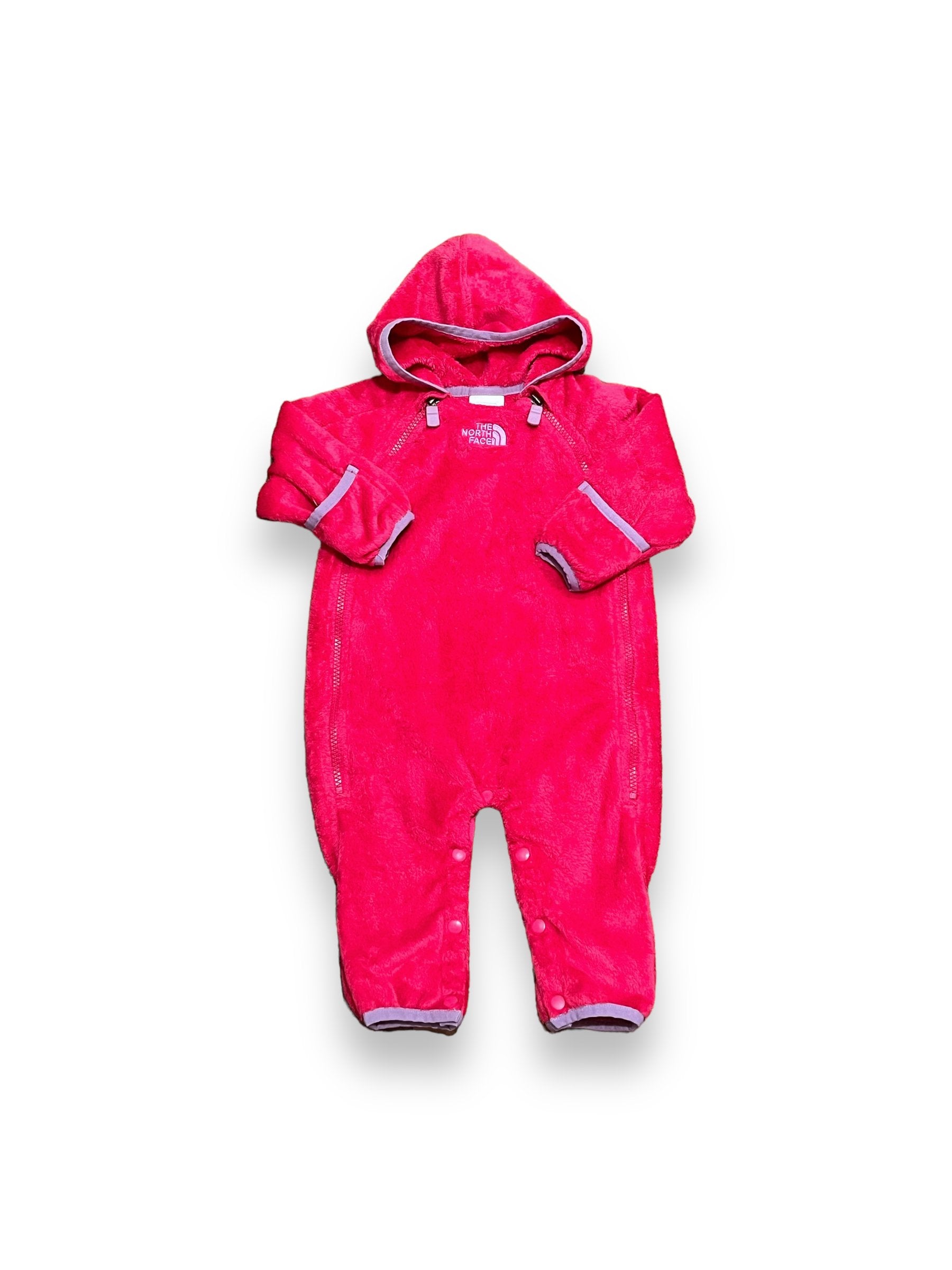 Size 3-6 month Northface pink with purple trim fleece bunting Default Title / 3-6 month / -