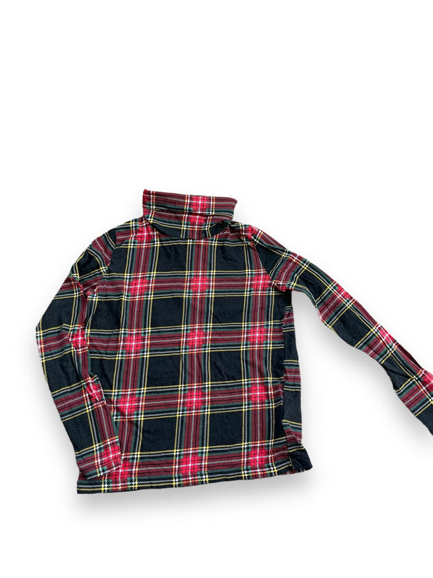Size 8 Crewcuts red/yellow/green plaid turtleneck Default Title / 8 / Girl